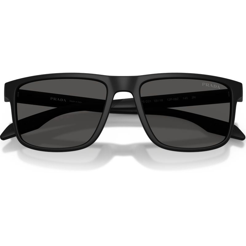 Prada Linea Rossa PSC01S Matte Black Dark Grey Front2