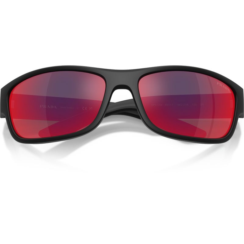 Prada Linea Rossa PSC04S Matte Black Blue Red Mirror Front2
