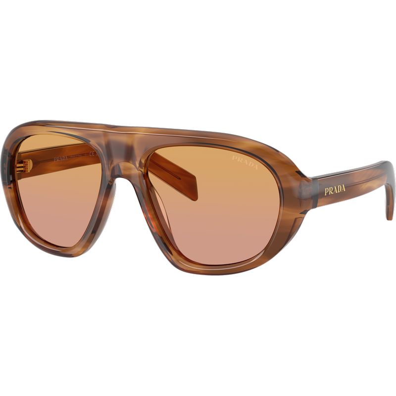 Prada PRC05S Striped Rosewood Orange Gradient Angle