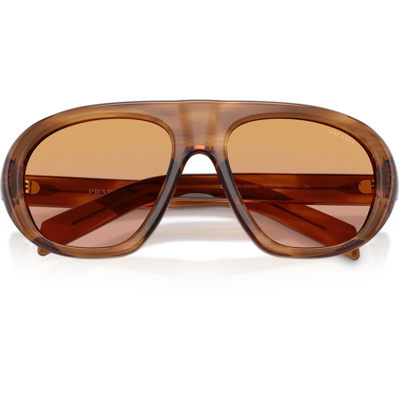 Prada PRC05S Striped Rosewood Orange Gradient Front2