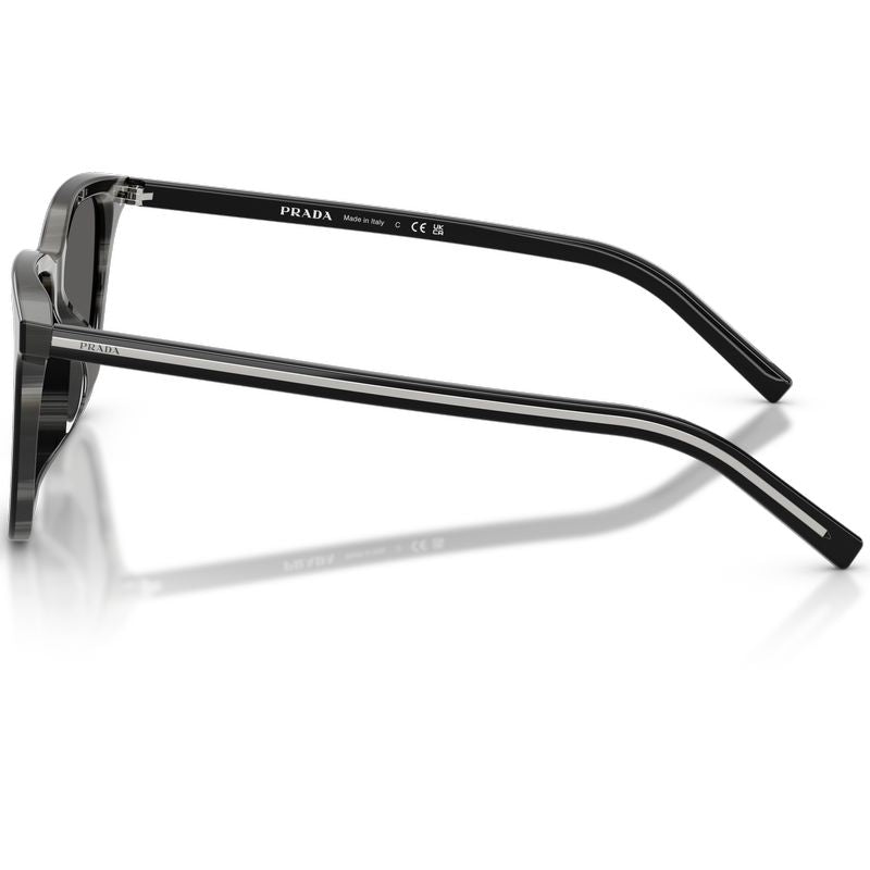 Prada PRD18SD Black Basalt Horn Dark Grey Side