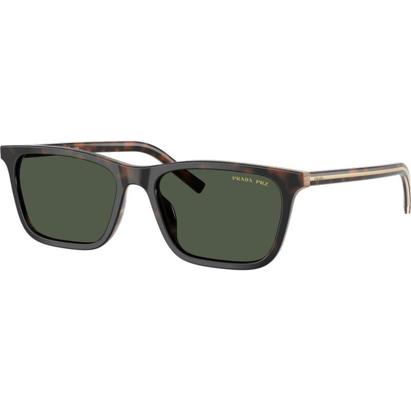 Prada PRD19S Cherry Tortoise Tobacco Horn Dark Green Polarised Angle