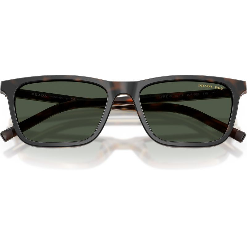 Prada PRD19S Cherry Tortoise Tobacco Horn Dark Green Polarised Front2