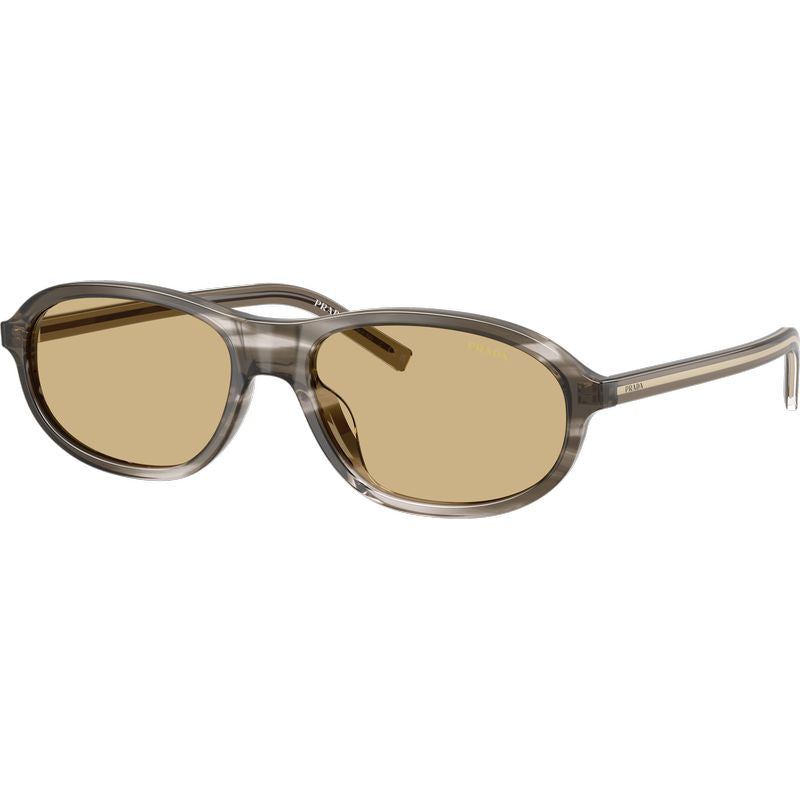 Prada PRD20SU Striped Ebony Yellow Angle