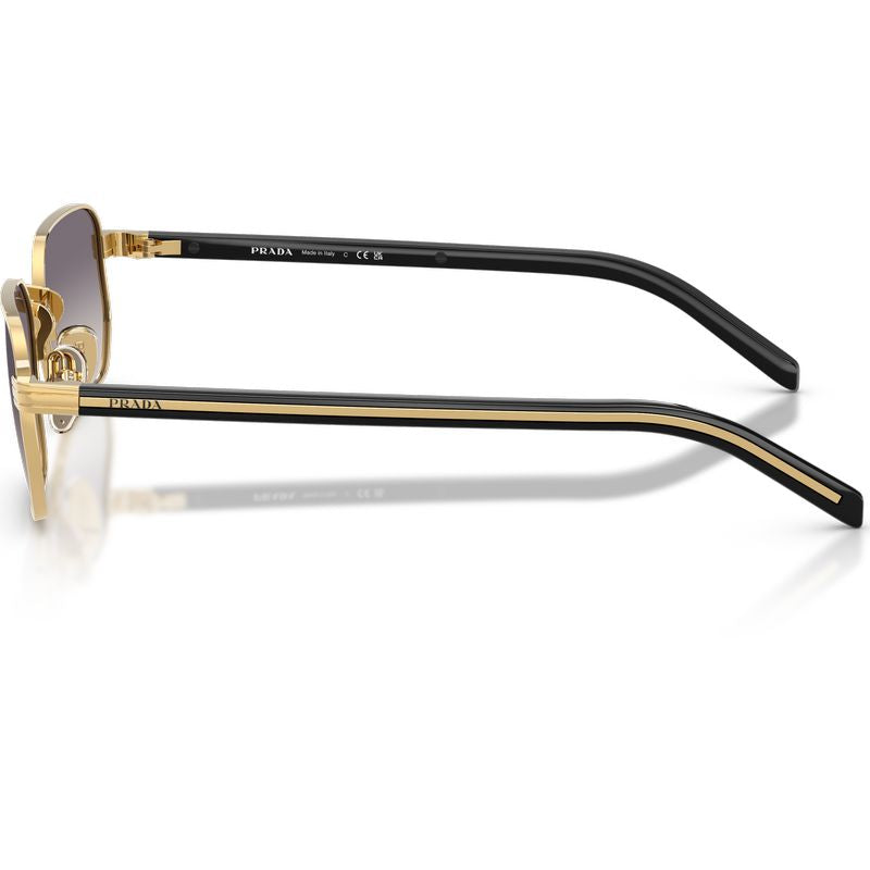 Prada PRD62S Gold Blue Gradient Silver Mirror Side