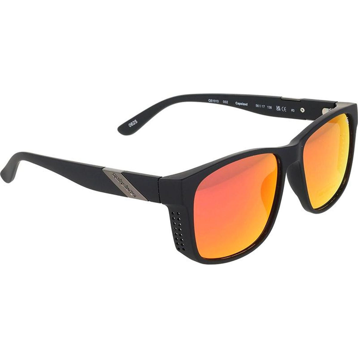 Capsized, Rubber Black/Red Mirror Lenses