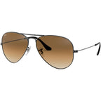 Aviator Classic RB3025, Gunmetal/Brown Gradient Glass Lenses 58 Eye Size