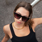 Hands Off, Black/Smoke Pink Gradient Lenses