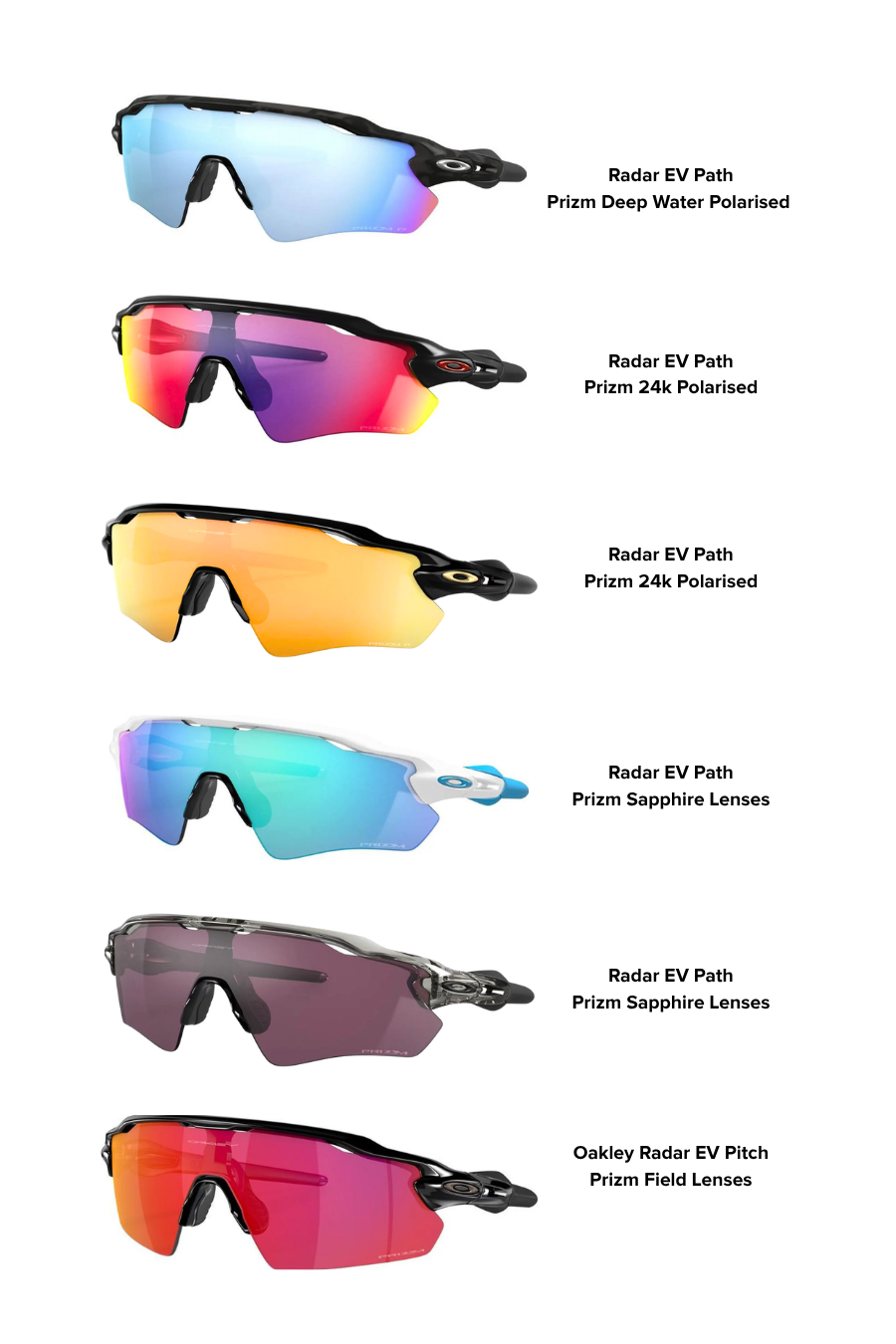 Radar EV Path colourways