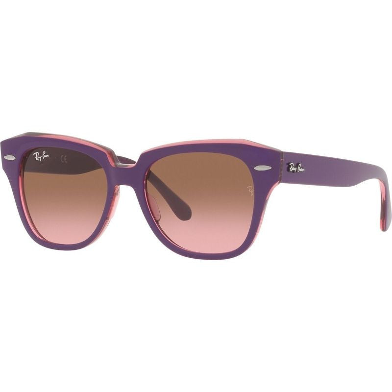 State Street Jr RJ9186S, Violet on Transparent Pink/Pink Brown Gradient Lenses 46 Eye Size