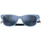 9052S Junior New Wayfarer, Opal Blue/Blue Mirror Lenses