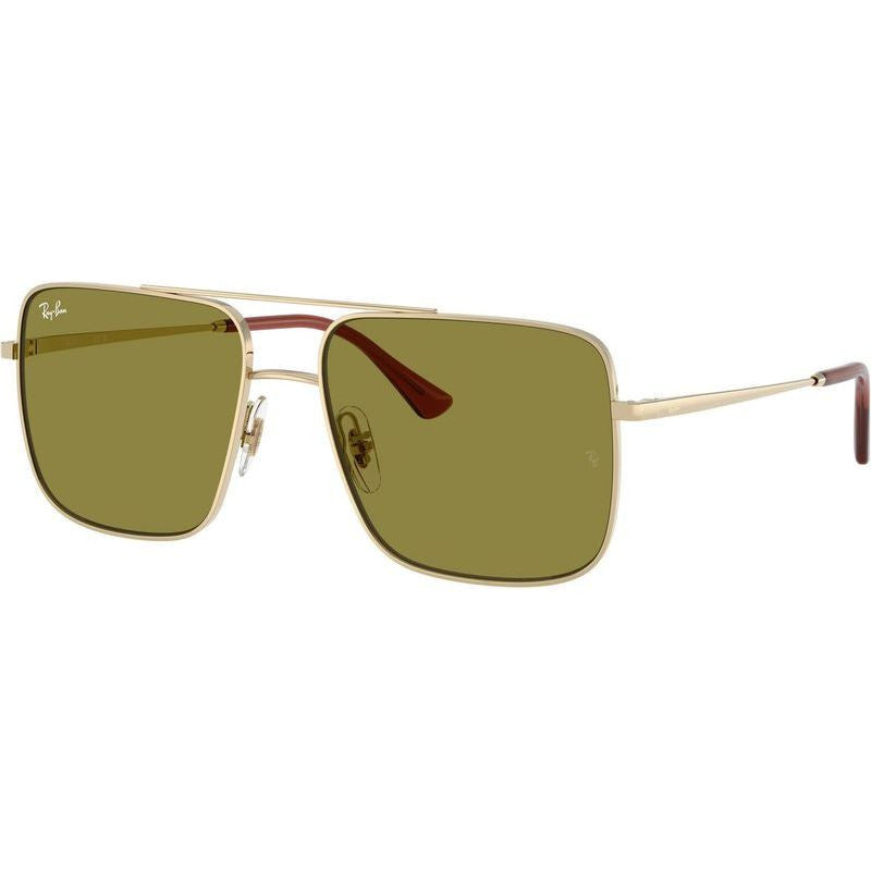 Ari RB3758, Pale Gold/Green Lenses 56 Eye Size