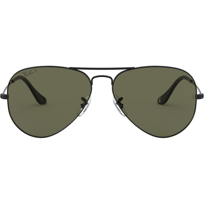 Aviator Classic RB3025, Black/Green Glass Polarised Lenses 58 Eye Size