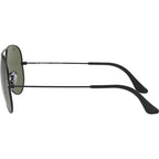 Aviator Classic RB3025, Black/Green Glass Polarised Lenses 58 Eye Size