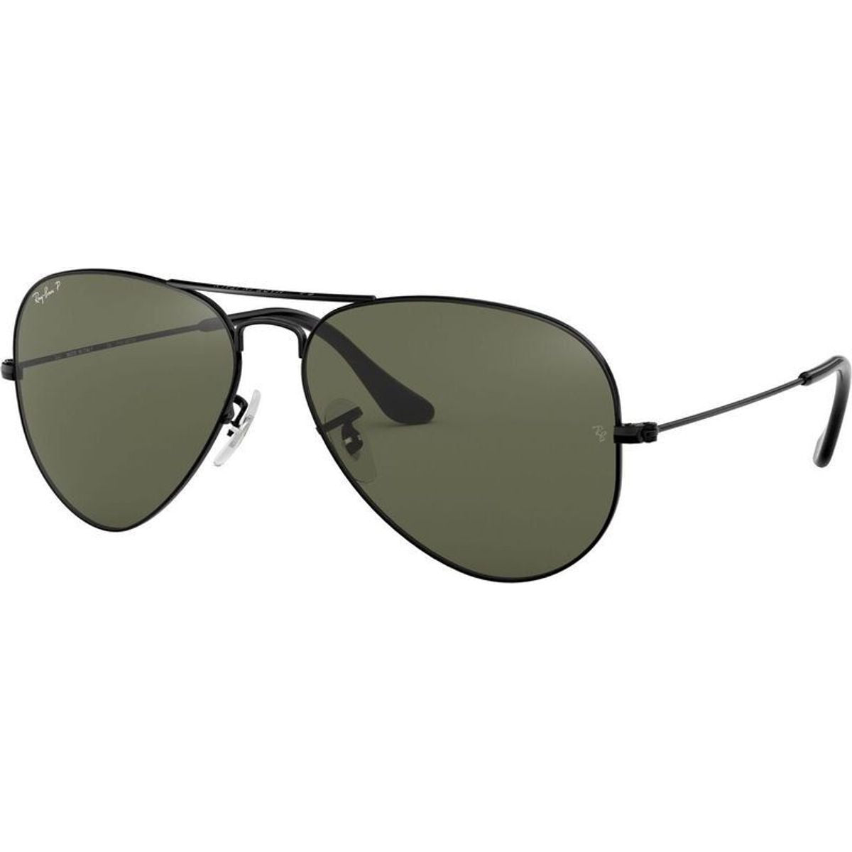 Aviator Classic RB3025, Black/Green Polarised Glass Lenses 62 Eye Size