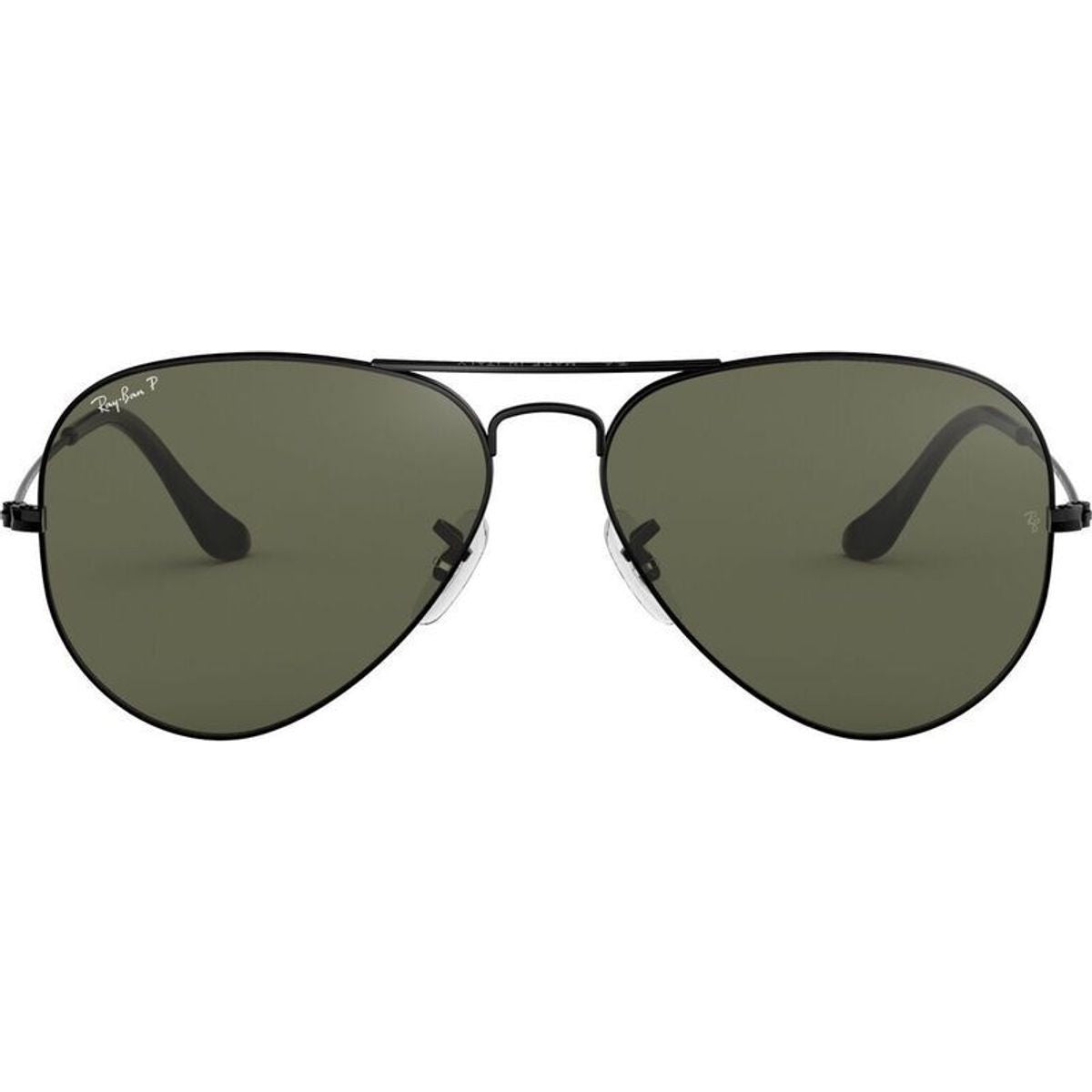 Aviator Classic RB3025, Black/Green Polarised Glass Lenses 62 Eye Size