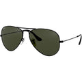 Aviator Classic RB3025, Black/Green Glass Lenses 58 Eye Size
