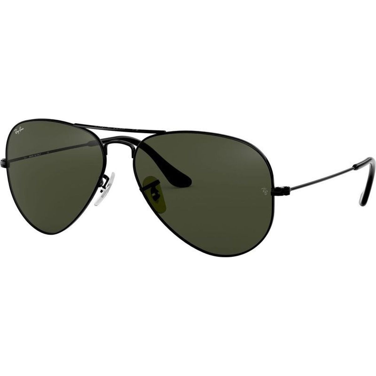 Aviator Classic RB3025, Black/Green Glass Lenses 58 Eye Size