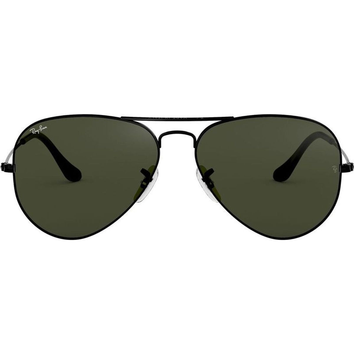 Aviator Classic RB3025, Black/Green Glass Lenses 58 Eye Size