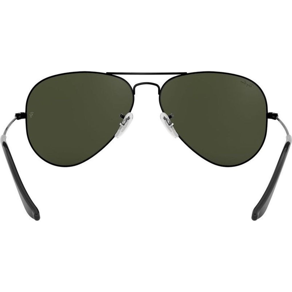 Aviator Classic RB3025, Black/Green Glass Lenses 58 Eye Size