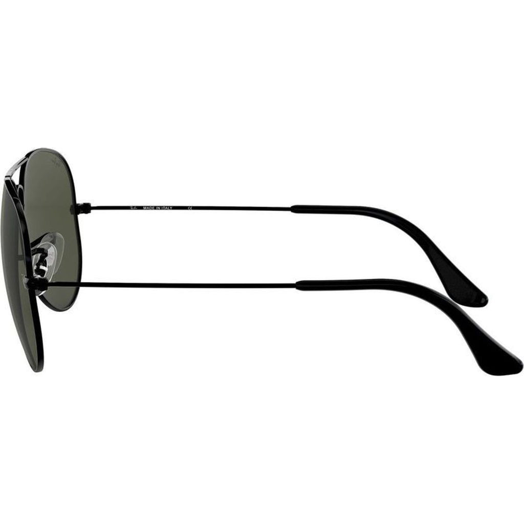 Aviator Classic RB3025, Black/Green Glass Lenses 58 Eye Size