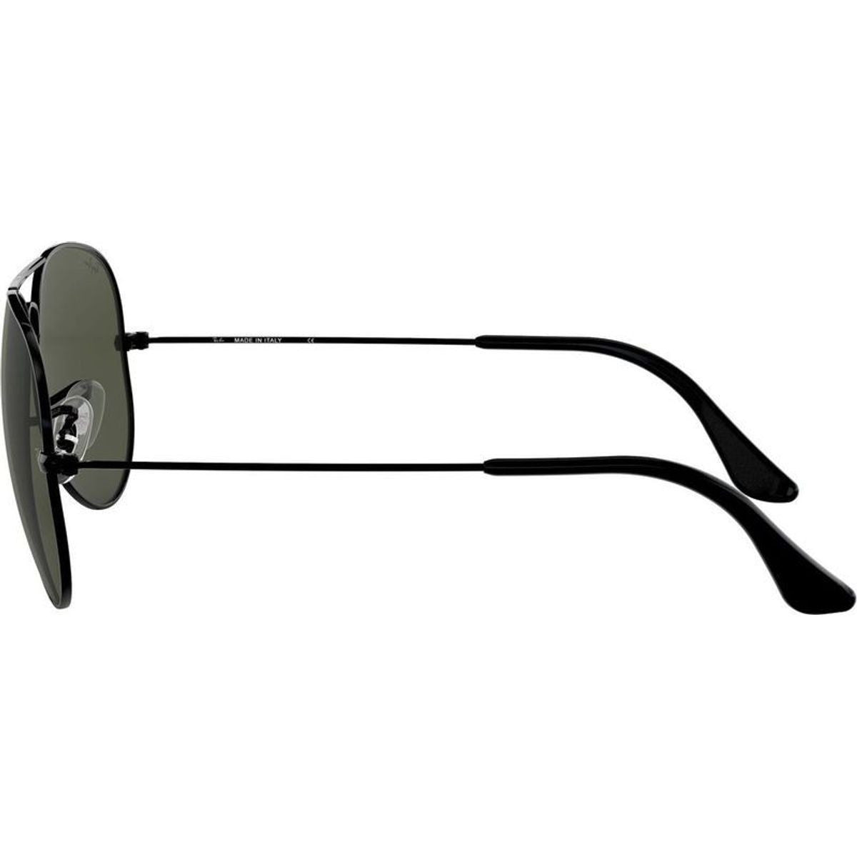 Aviator Classic RB3025, Black/Green Glass Lenses 58 Eye Size