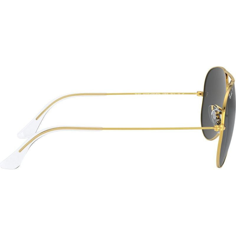 Aviator Classic RB3025, Legend Gold/Black Glass Polarised Lenses 55 Eye Size