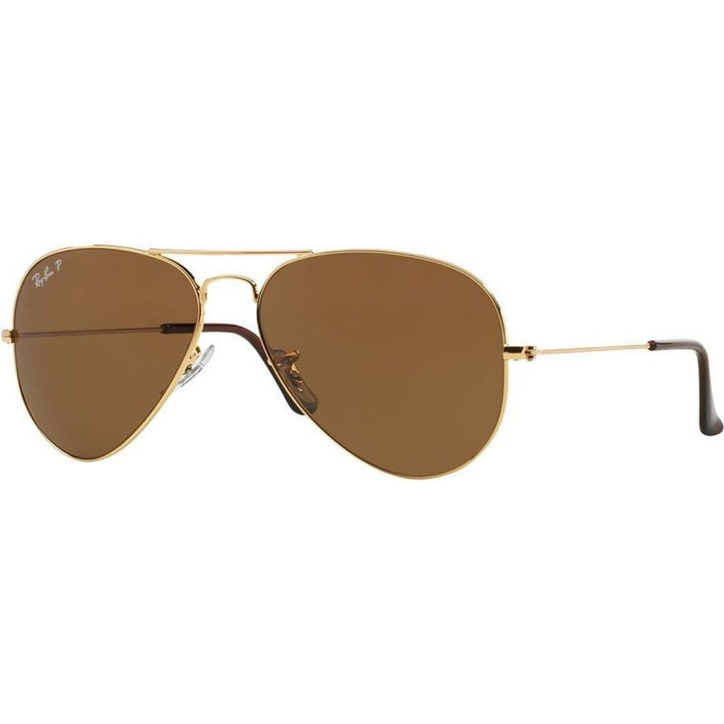 Aviator Classic RB3025, Gold/Brown Glass Polarised Lenses 58 Eye Size