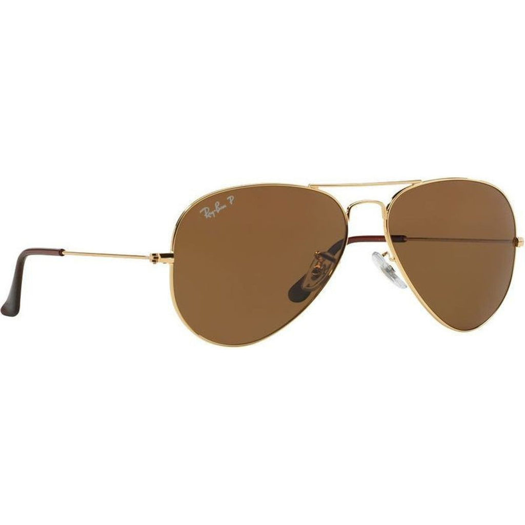 Aviator Classic RB3025, Gold/Brown Glass Polarised Lenses 58 Eye Size