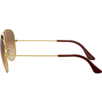 Aviator Classic RB3025, Gold/Brown Gradient Glass Lenses 62 Eye Size