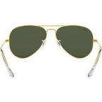 Aviator Classic RB3025, Gold/Green Glass Lenses 62 Eye Size