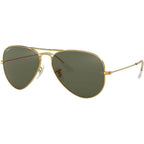 Aviator Classic RB3025, Gold/Green Glass Polarised Lenses 58 Eye Size