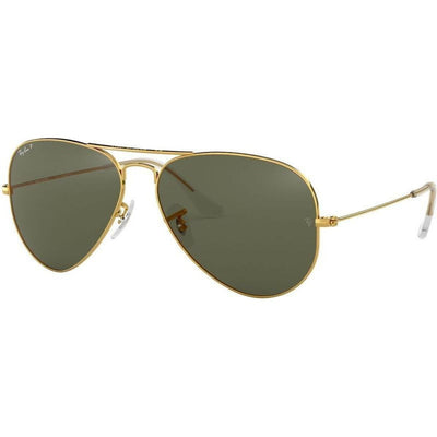 Aviator Classic RB3025, Gold/Green Glass Polarised Lenses 58 Eye Size