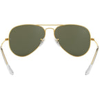 Aviator Classic RB3025, Gold/Green Polarised Glass Lenses 62 Eye Size