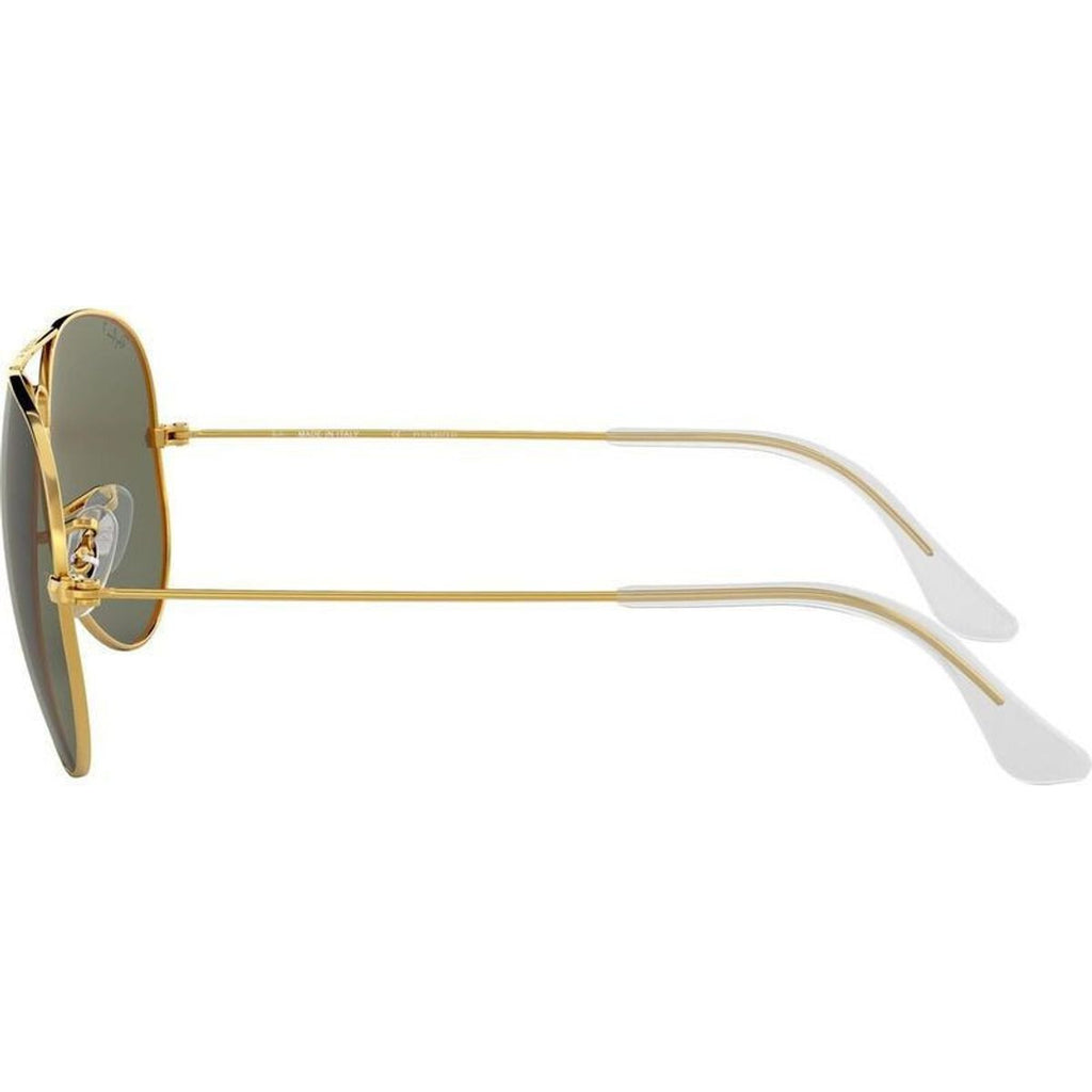 Aviator Classic RB3025, Gold/Green Glass Polarised Lenses 58 Eye Size