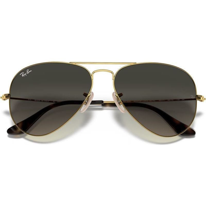 Aviator Classic RB3025, Gold/Grey Gradient Glass Lenses 58 Eye Size