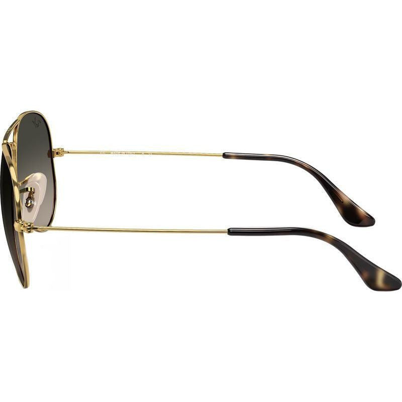 Aviator Classic RB3025, Gold/Grey Gradient Glass Lenses 58 Eye Size
