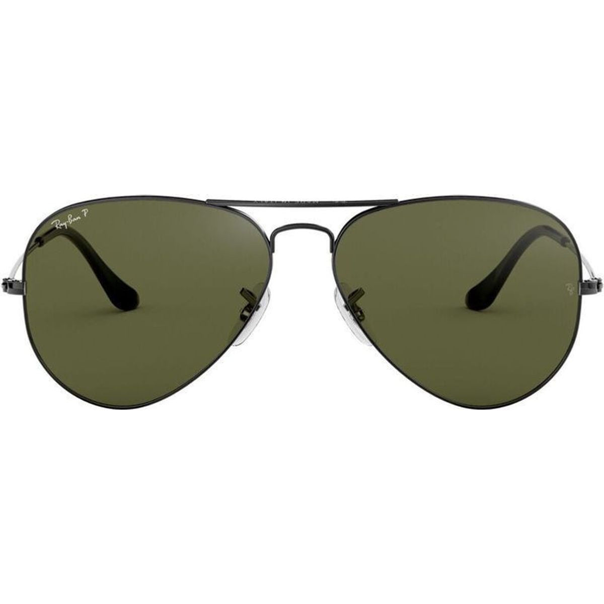 Aviator Classic RB3025, Gunmetal/Green Glass Polarised Lenses 58 Eye Size
