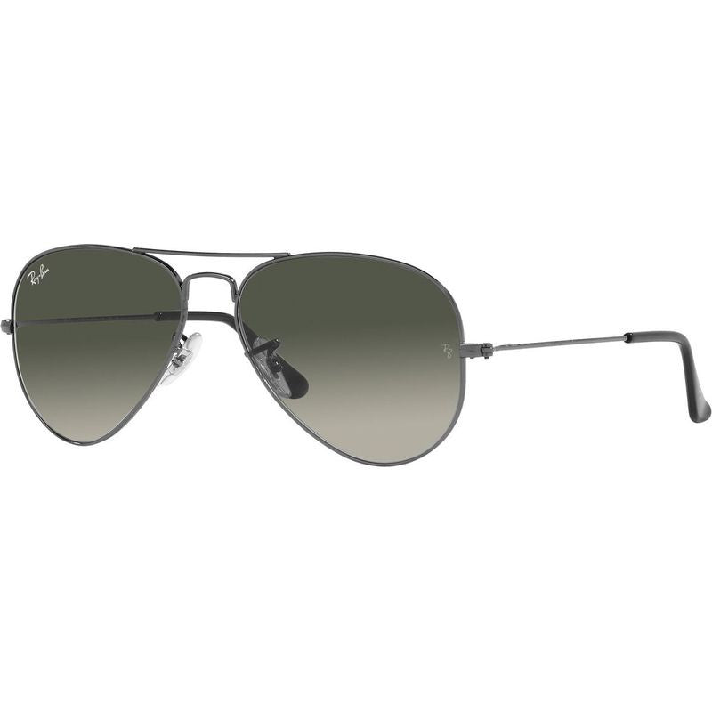 Aviator Classic RB3025, Gunmetal/Grey Gradient Glass Lenses 58 Eye Size