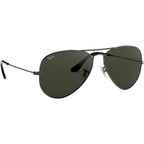 Aviator Classic RB3025, Gunmetal/Green Glass Lenses 58 Eye Size