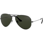 Aviator Classic RB3025, Gunmetal/Green Glass Lenses 58 Eye Size