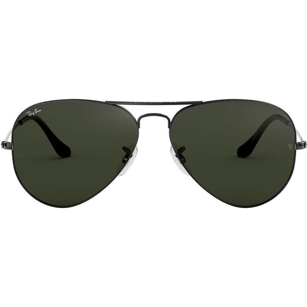 Aviator Classic RB3025, Gunmetal/Green Glass Lenses 58 Eye Size