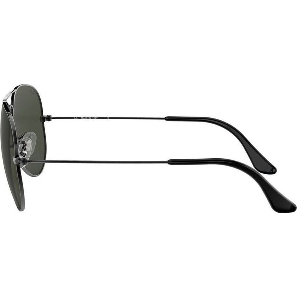 Aviator Classic RB3025, Gunmetal/Green Glass Lenses 58 Eye Size