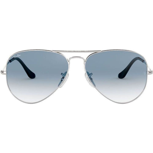 Aviator Classic RB3025, Silver/Light Blue Gradient Glass Lenses 58 Eye Size