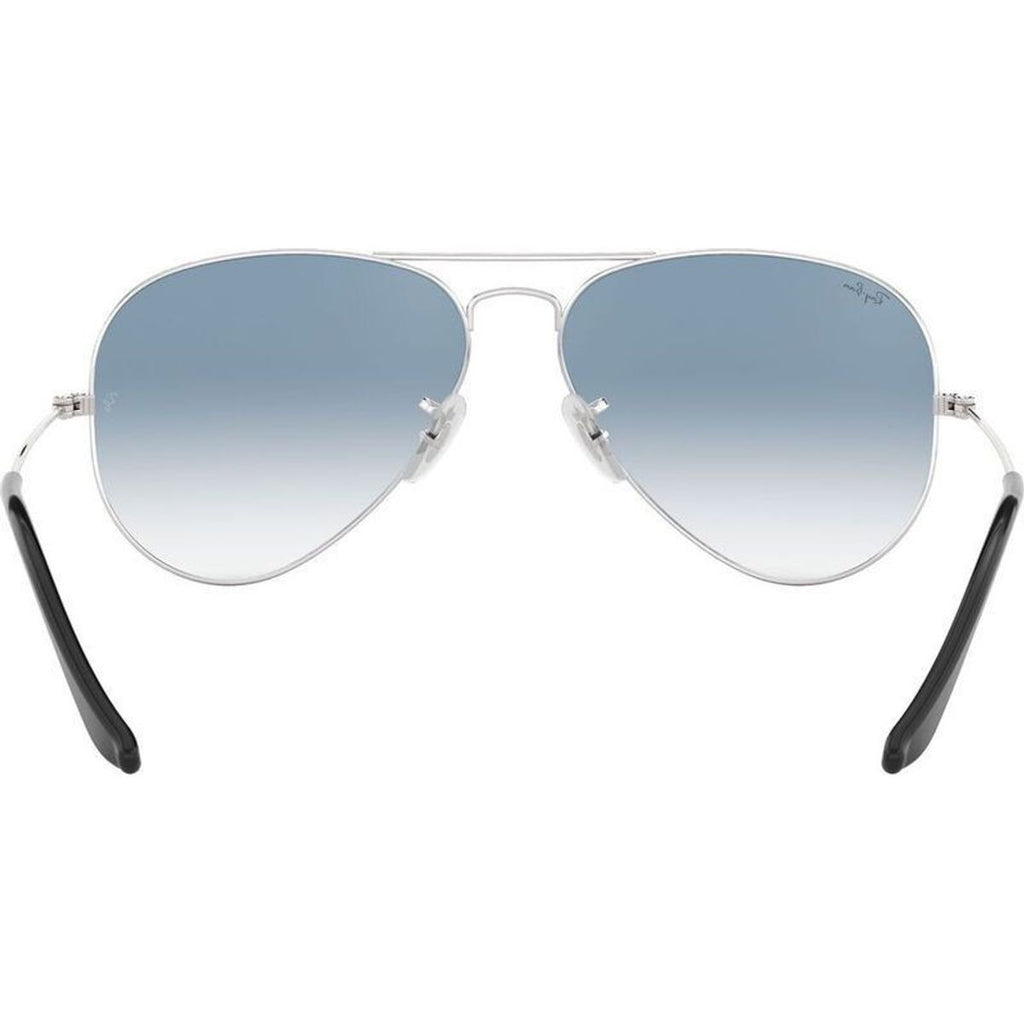Aviator Classic RB3025, Silver/Light Blue Gradient Glass Lenses 58 Eye Size