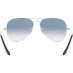 Aviator Classic RB3025, Silver/Light Blue Gradient Glass Lenses 58 Eye Size