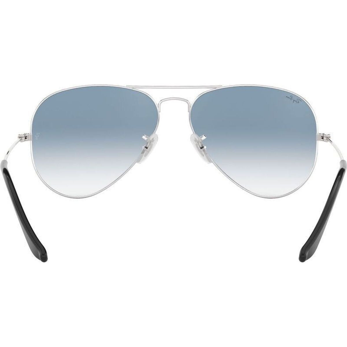Aviator Classic RB3025, Silver/Light Blue Gradient Glass Lenses 58 Eye Size