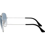 Aviator Classic RB3025, Silver/Light Blue Gradient Glass Lenses 58 Eye Size