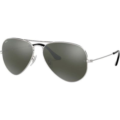 Aviator Classic RB3025, Silver/Grey Mirror Glass Lenses 58 Eye Size