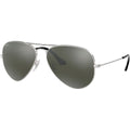 Aviator Classic RB3025, Silver Crystal/Grey Mirror Glass Lenses 62 Eye Size